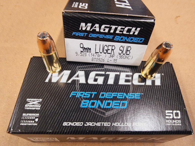9mm/147grs JHP Magtech First Defence Bonded 50 Stk. Angebot !!#9BONA# SSZ Berka – Bild 1