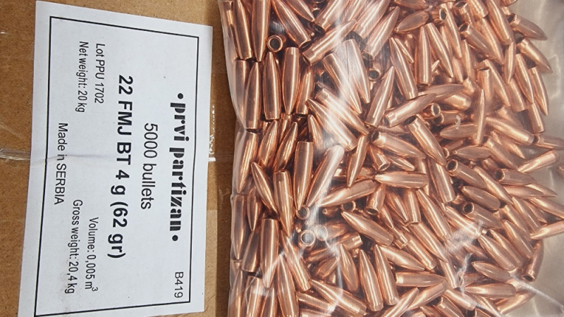 .224/62grs. FMJ-BT PPU 1000 stk #B-419# Sonderposten !! SSZ Berka – Bild 1
