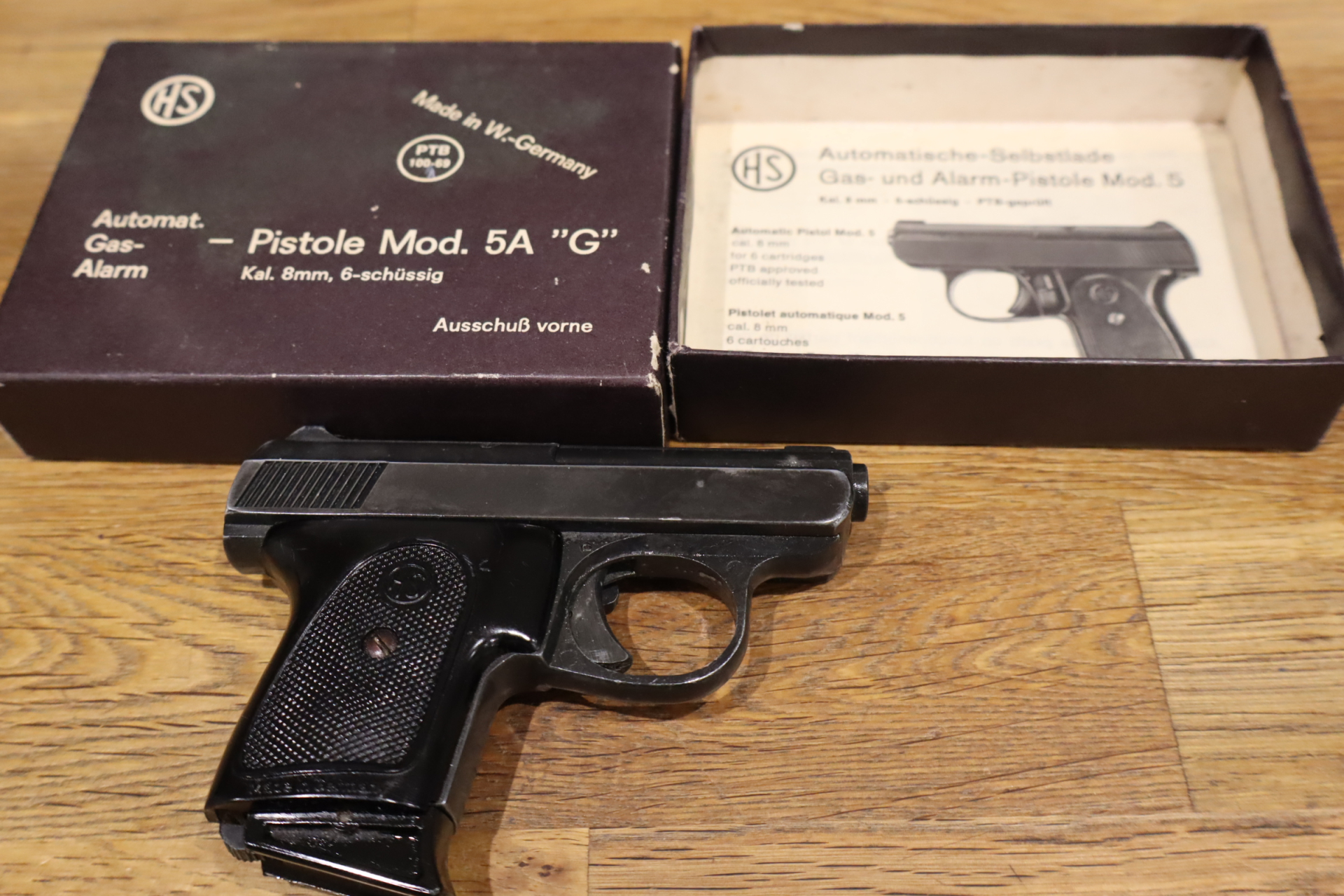 Sammlerstück SRS Pistole HS Mod. 5 A "G" Kal. 8mm – Bild 3