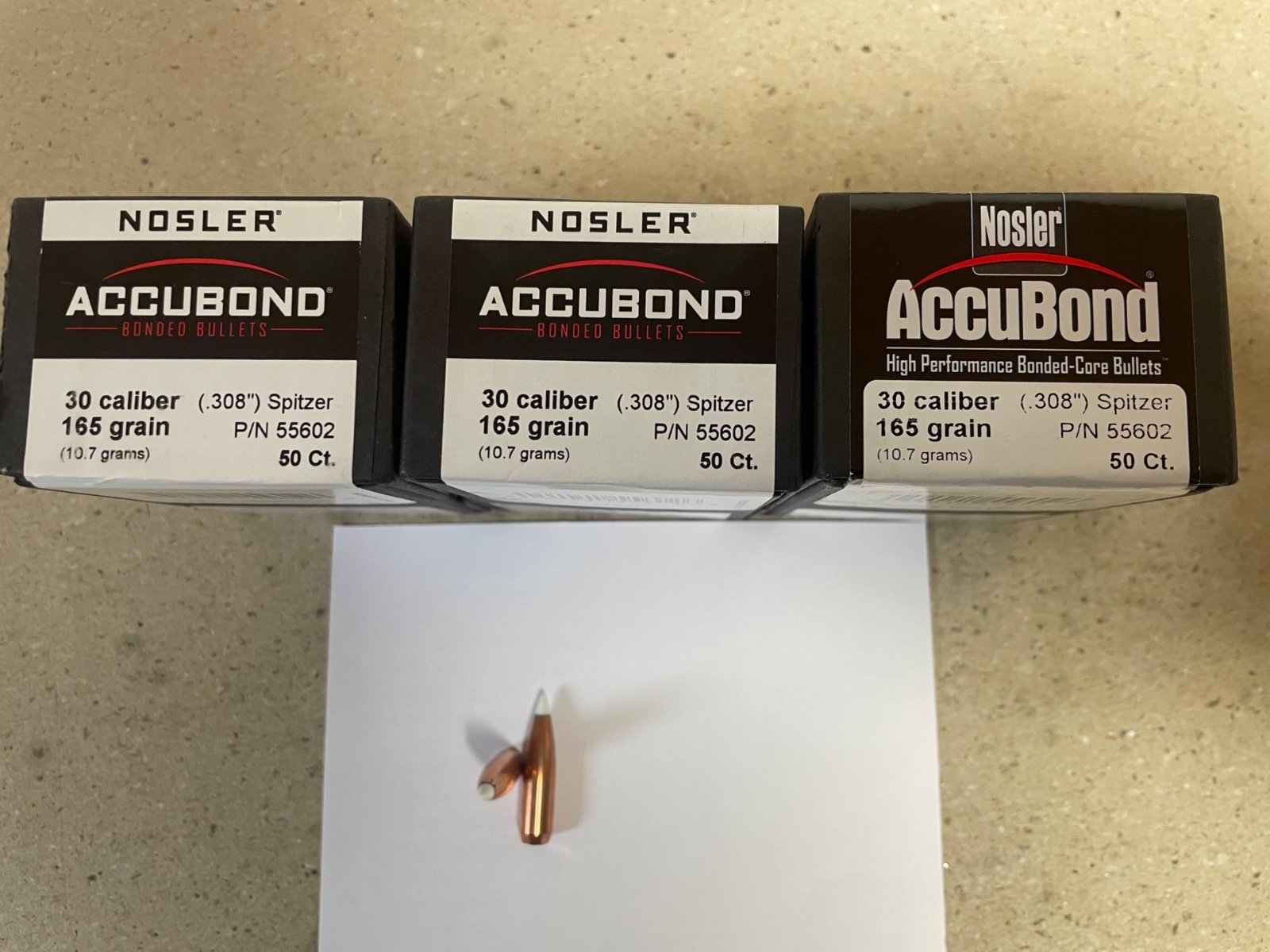 Kal. 30, 308 / 7,62 mm 165 gr / 10,7 g Nosler AccuBond Geschosse – Bild 1