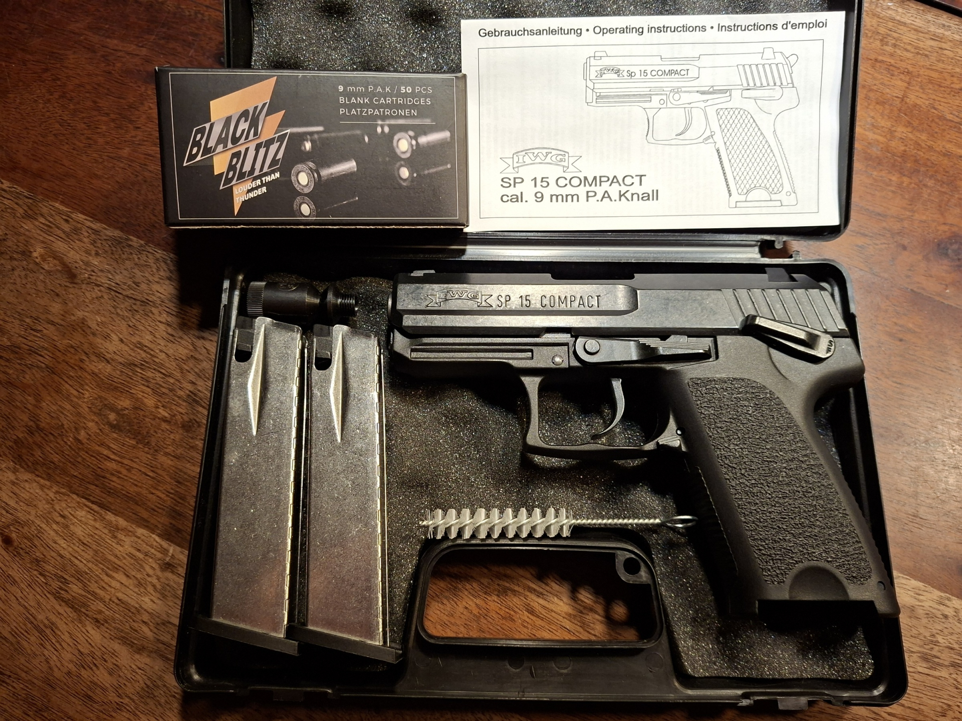 IWG SP15 Compact 9mm PAK Schreckschuss Pistole USP/P8 – Bild 1