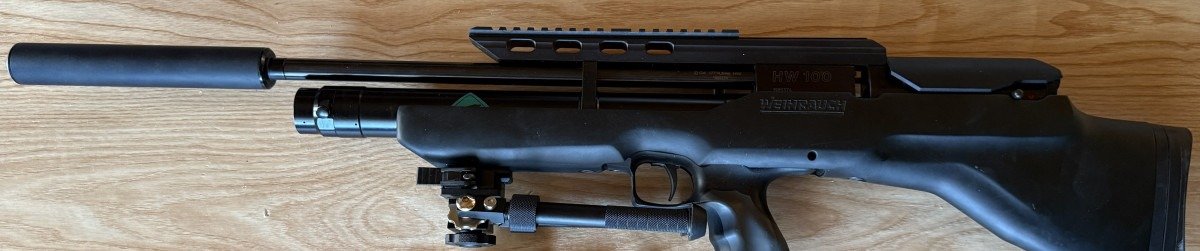 Weihrauch HW 100 BP Bullpup Schalldämpfer TÜV-2032 – Bild 1