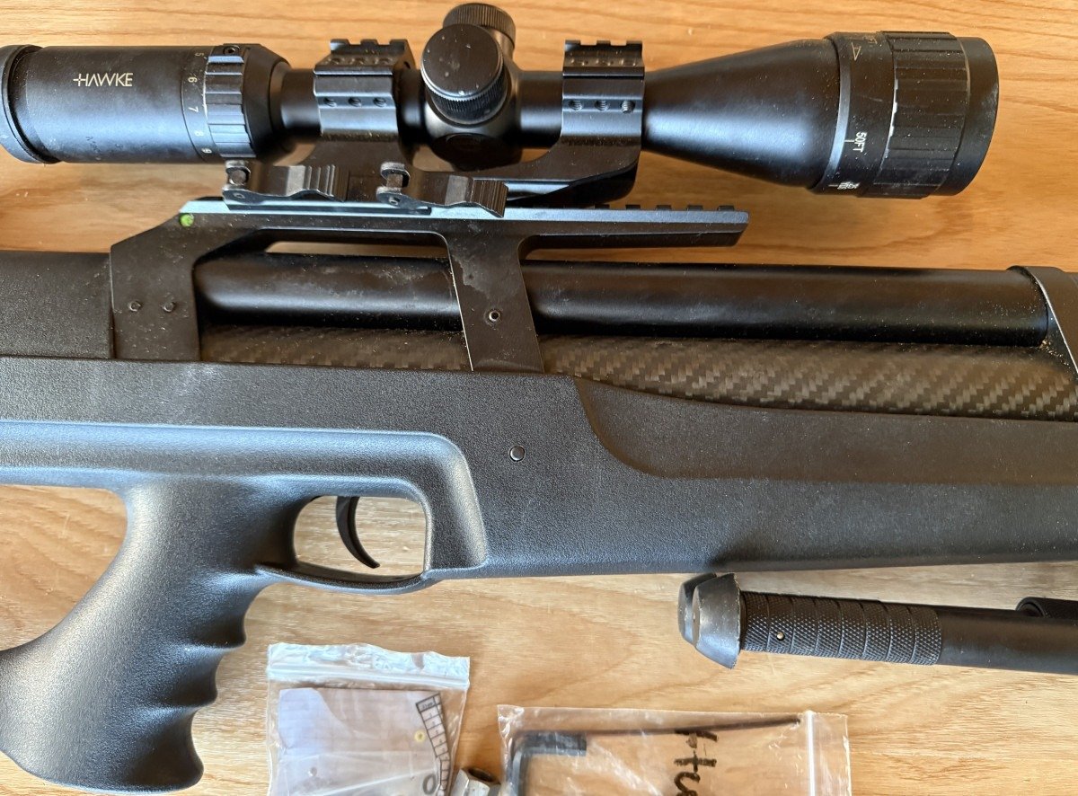 Huben K1 Bullpup 5,5mm Hawke-ZF Zweibein – Bild 5
