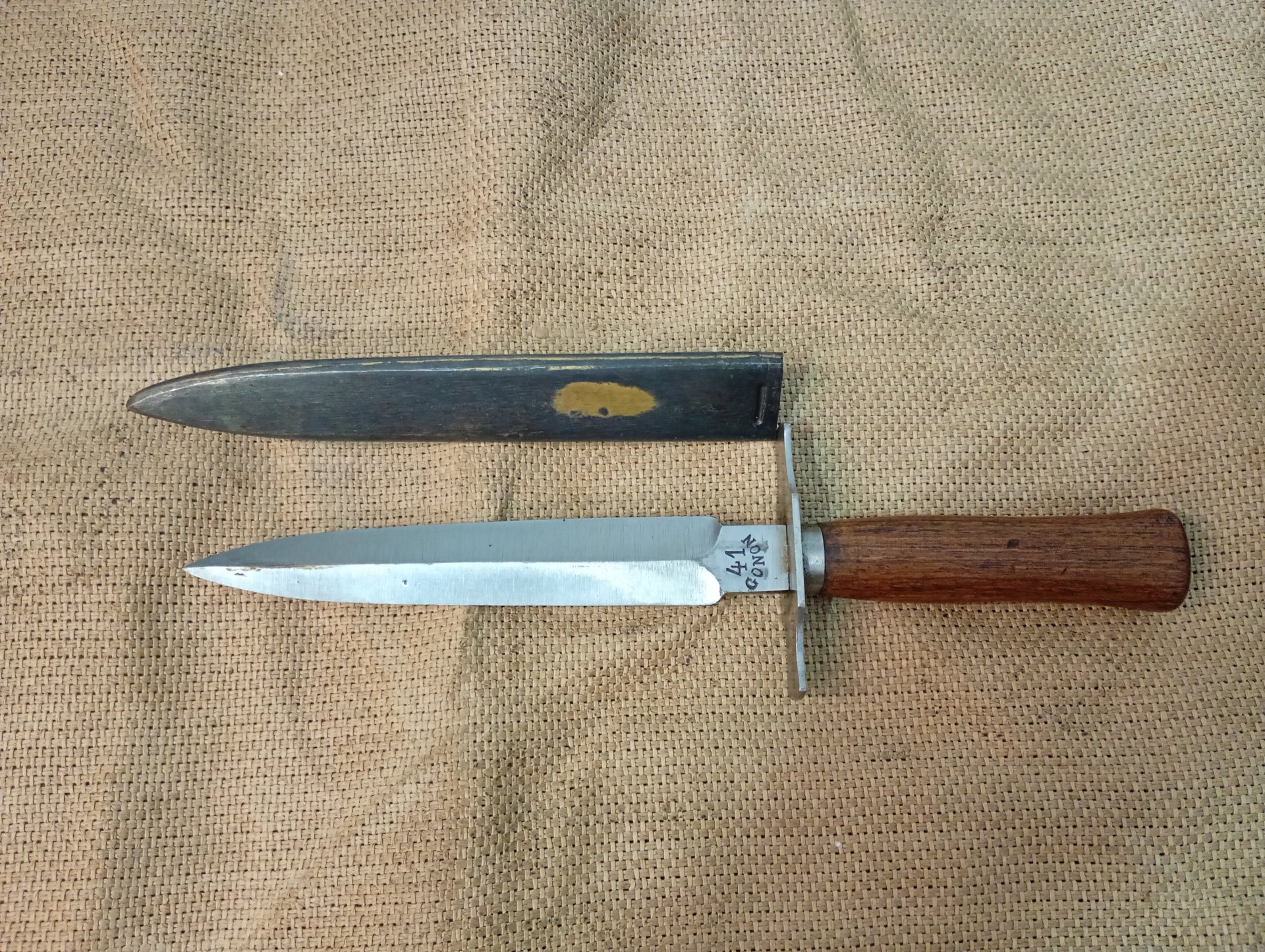 Grabendolch Kampfmesser Mod. 1916 Wehrmacht Kriegsmarine Stiefelmesser Infanteriemesser Gonon 1941 N – Bild 1
