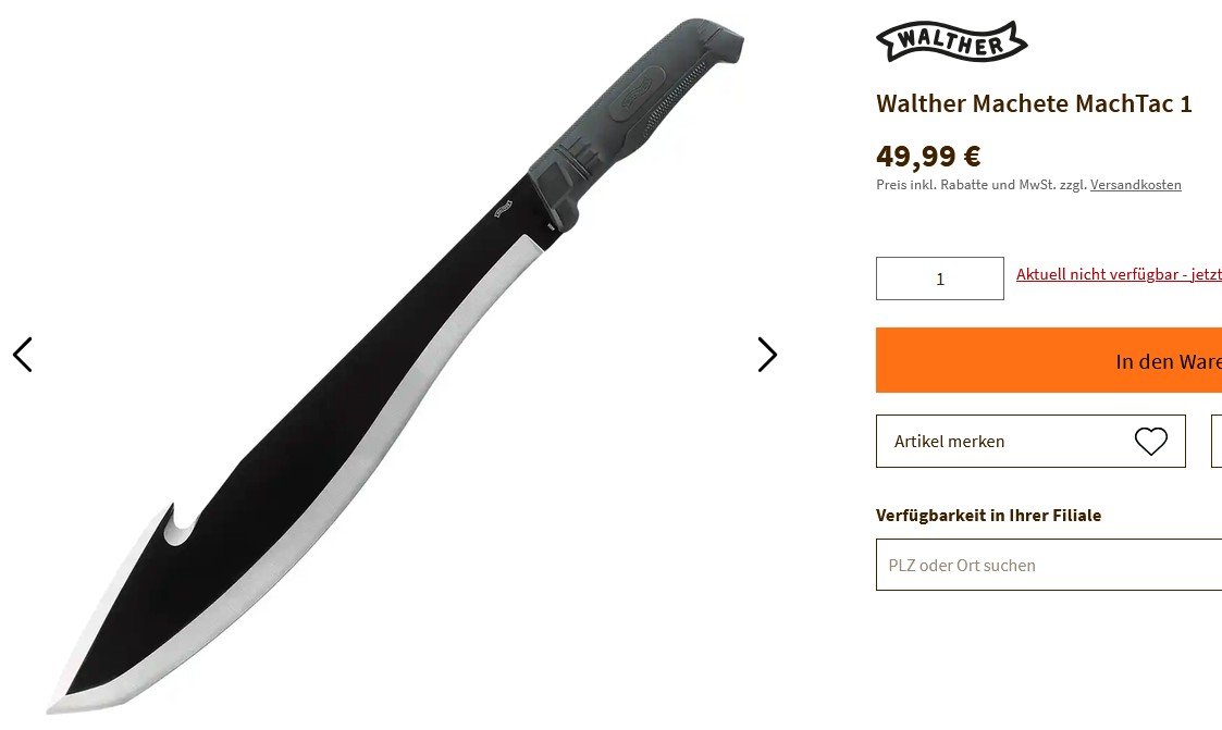 Sautöter (Parforce) und Reviermachete (Walther) – Bild 5
