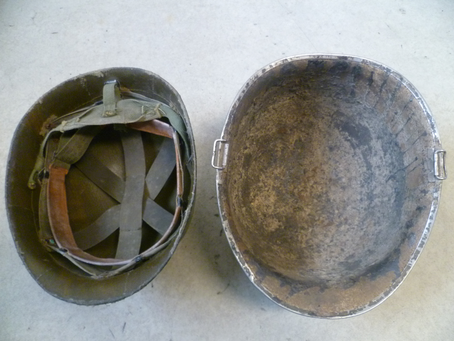 US Stahlhelm M1 mit Innenhelm tarnfarbe – Bild 2
