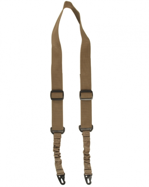 Tactical Gewehrgurt / Tragegurt mit Bungee (67-112cm), 2-Punkt, COYOTE / BEIGE – Bild 1