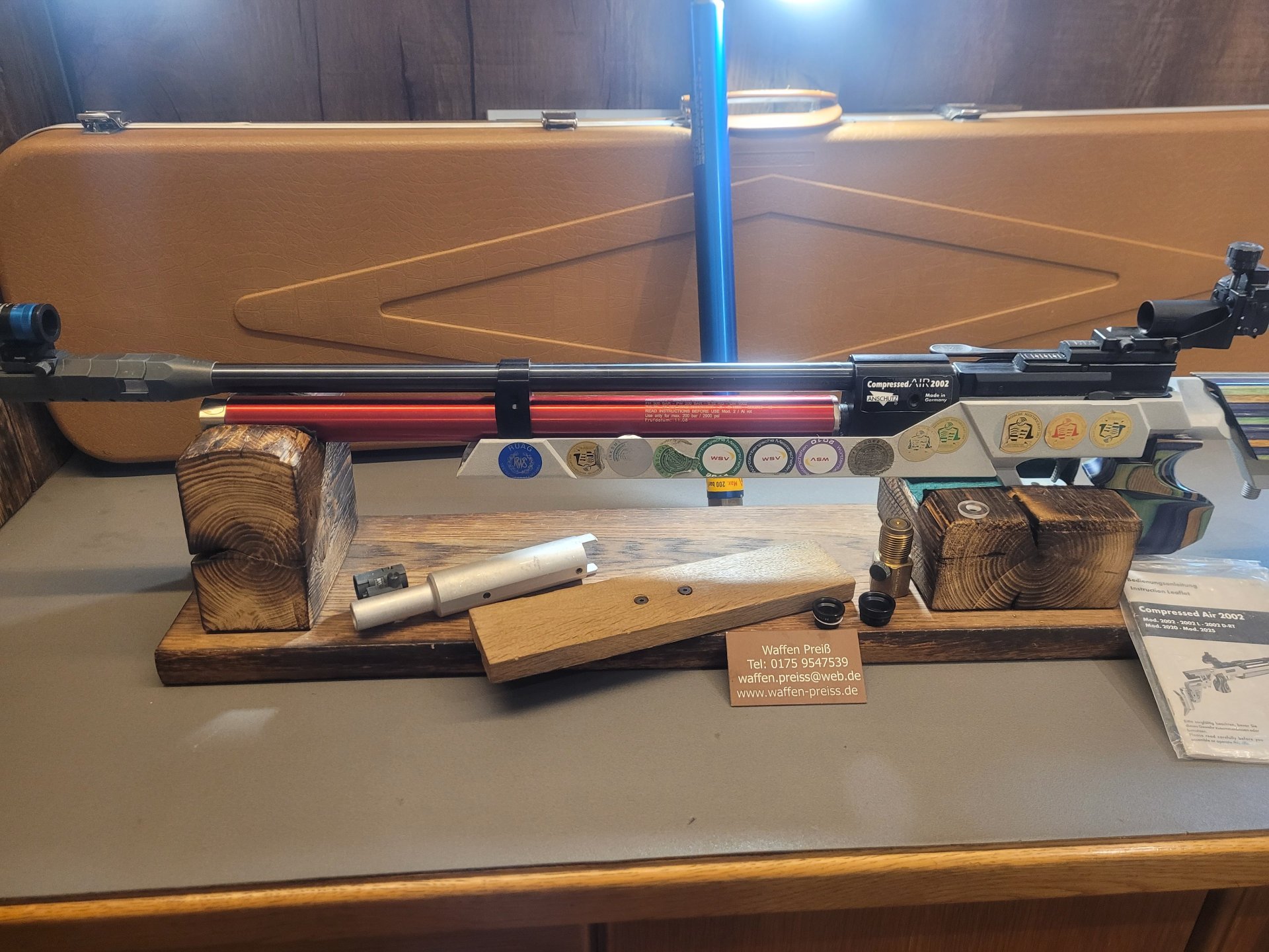 Anschütz Lufgtgewehr AIR 2002 Alu Auflage Koffer – Bild 3