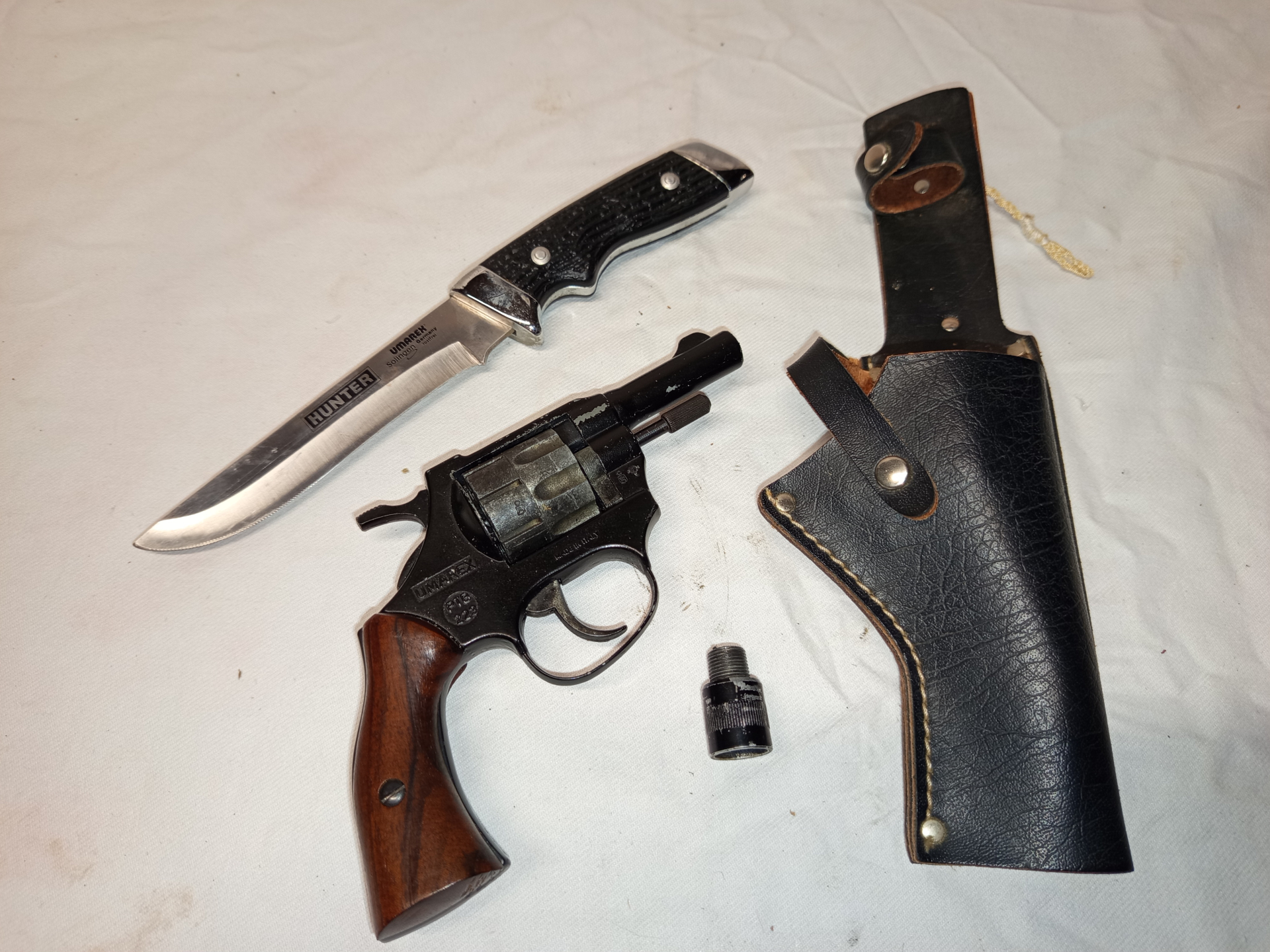 Umarex Sherlock Holmes Revolver CAT 1873 + Hunter Messer im Doppelholster, Rarität, Sammlerzustand! – Bild 1