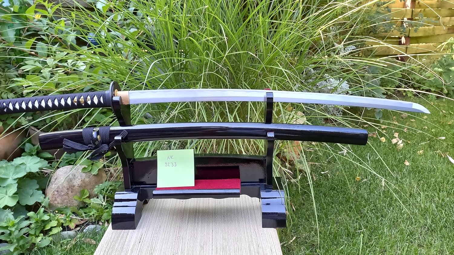 Samurai Schwerter Katana Magatama - scharf, echt & handgeschmiedet - Katana Schwert ohne Ständer - e – Bild 1