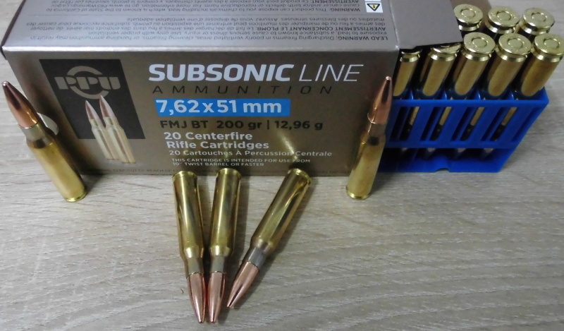 Munition PPU 308win SUBSONIC VM – Bild 1