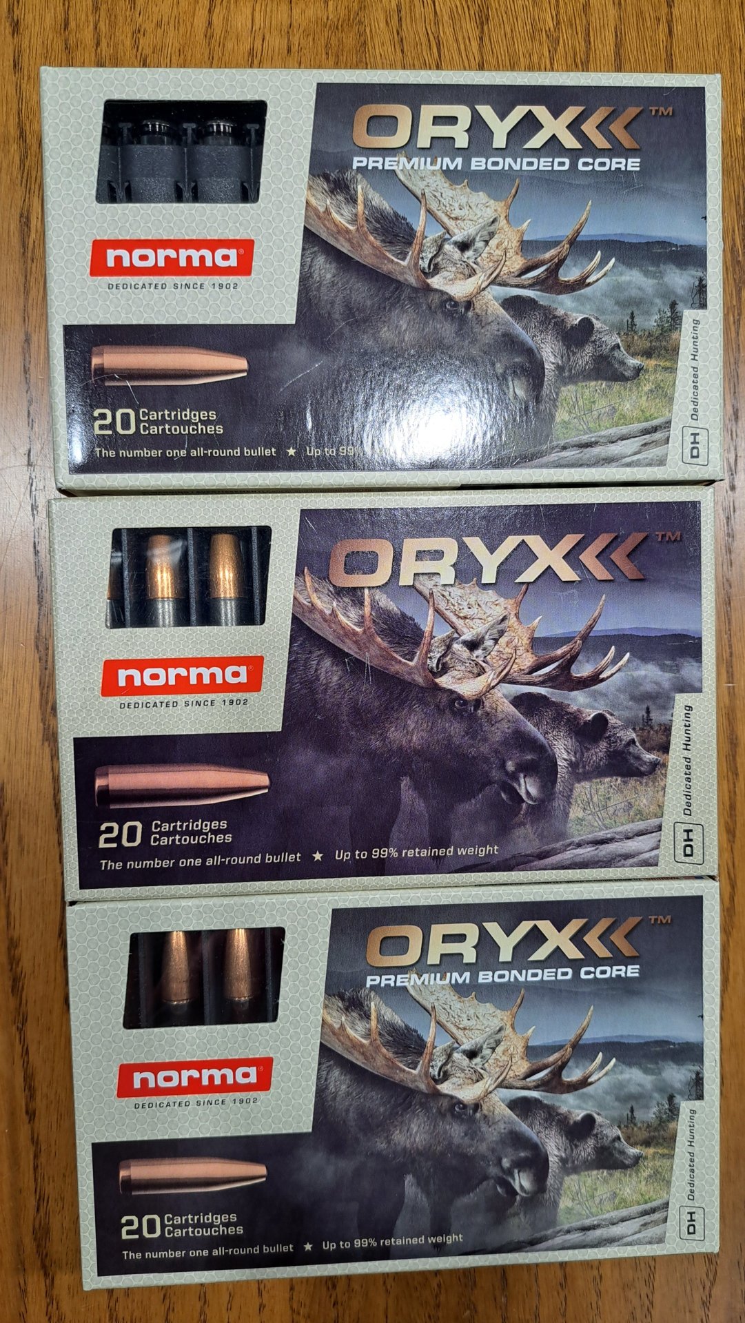 60 Stück 9,3x62 Norma Oryx Silencer 18,5 gr 286gr - ein Los – Bild 1