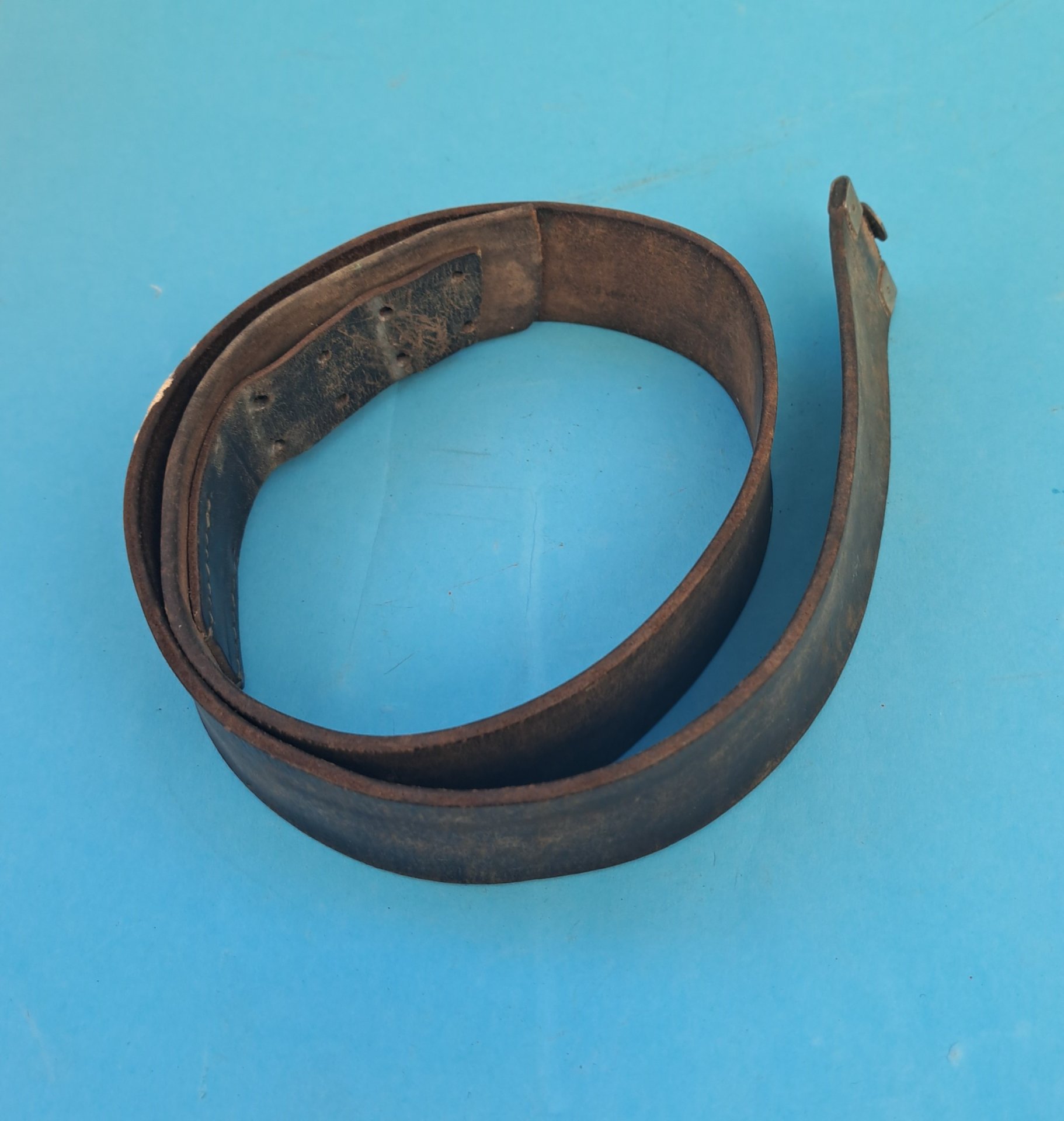 Leder-Koppel-Leibriemen gekürzt, 91cm. – Bild 1