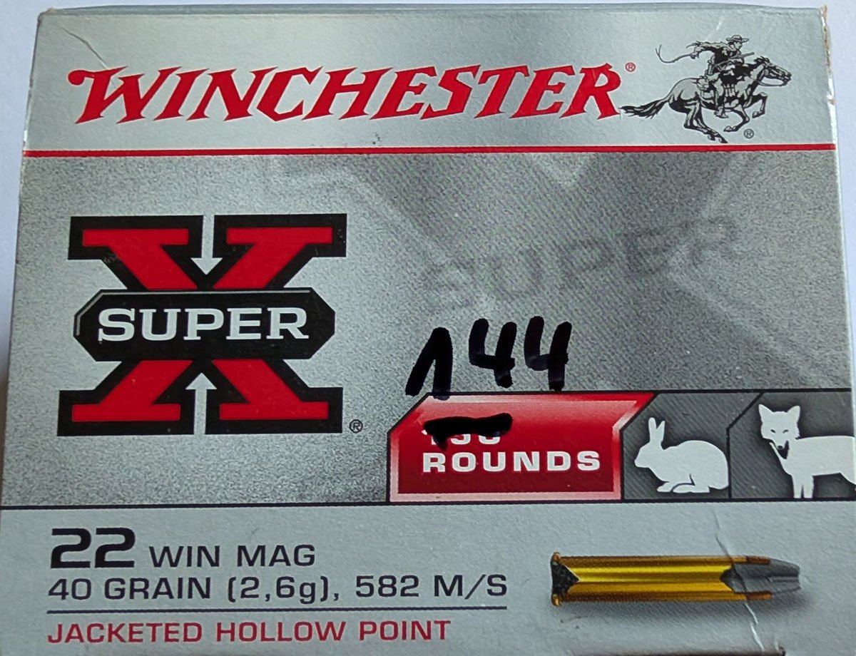 WINCHESTER Cal. 22 WinMag SuperX 40 Grain 582 M/S – Bild 2