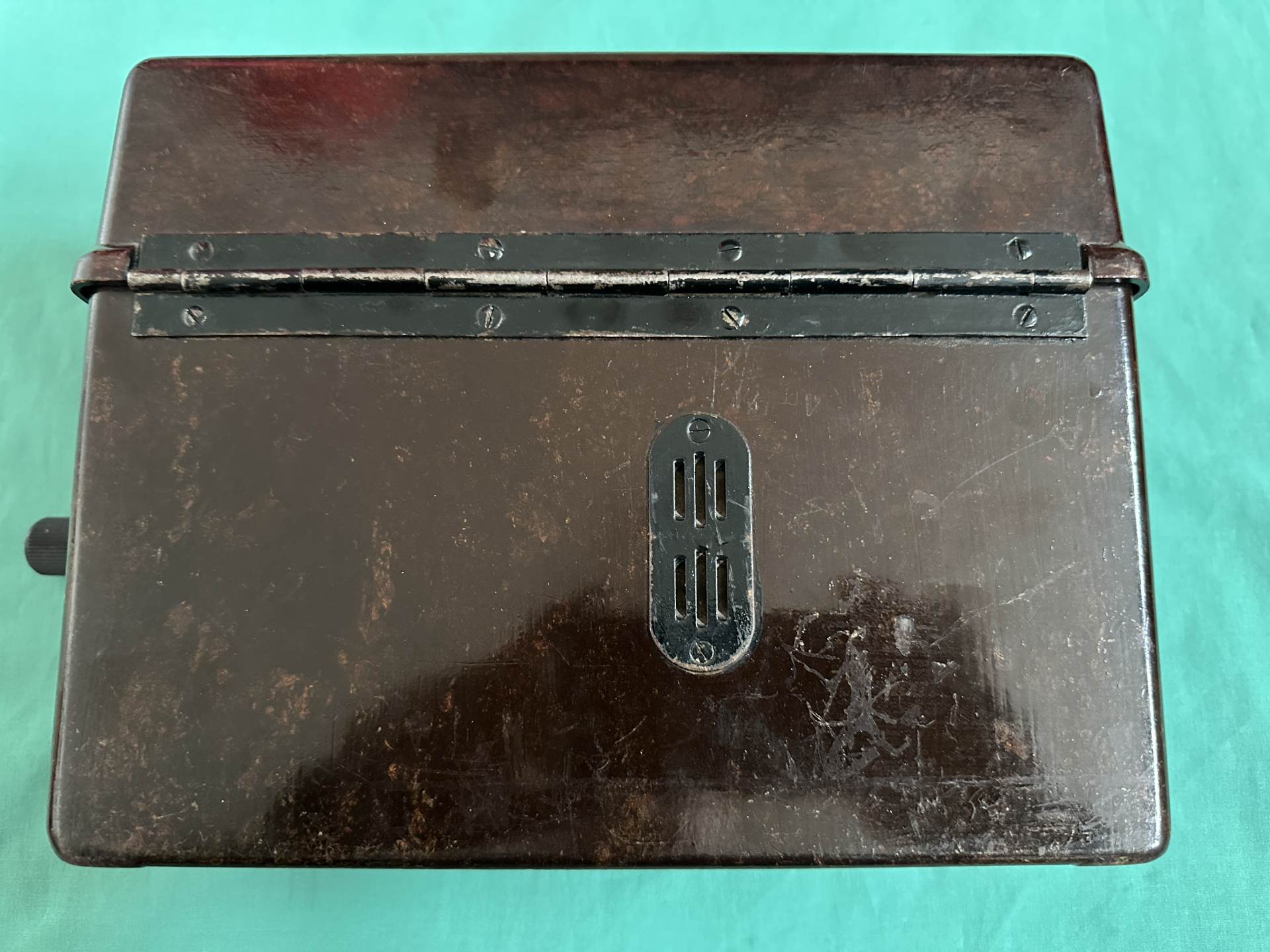 ==> Original 2.Weltkrieg -Wehrmacht Feldtelefon sehr gut erhalten aus Sammlung-Selten so Bakelit!1A – Bild 4
