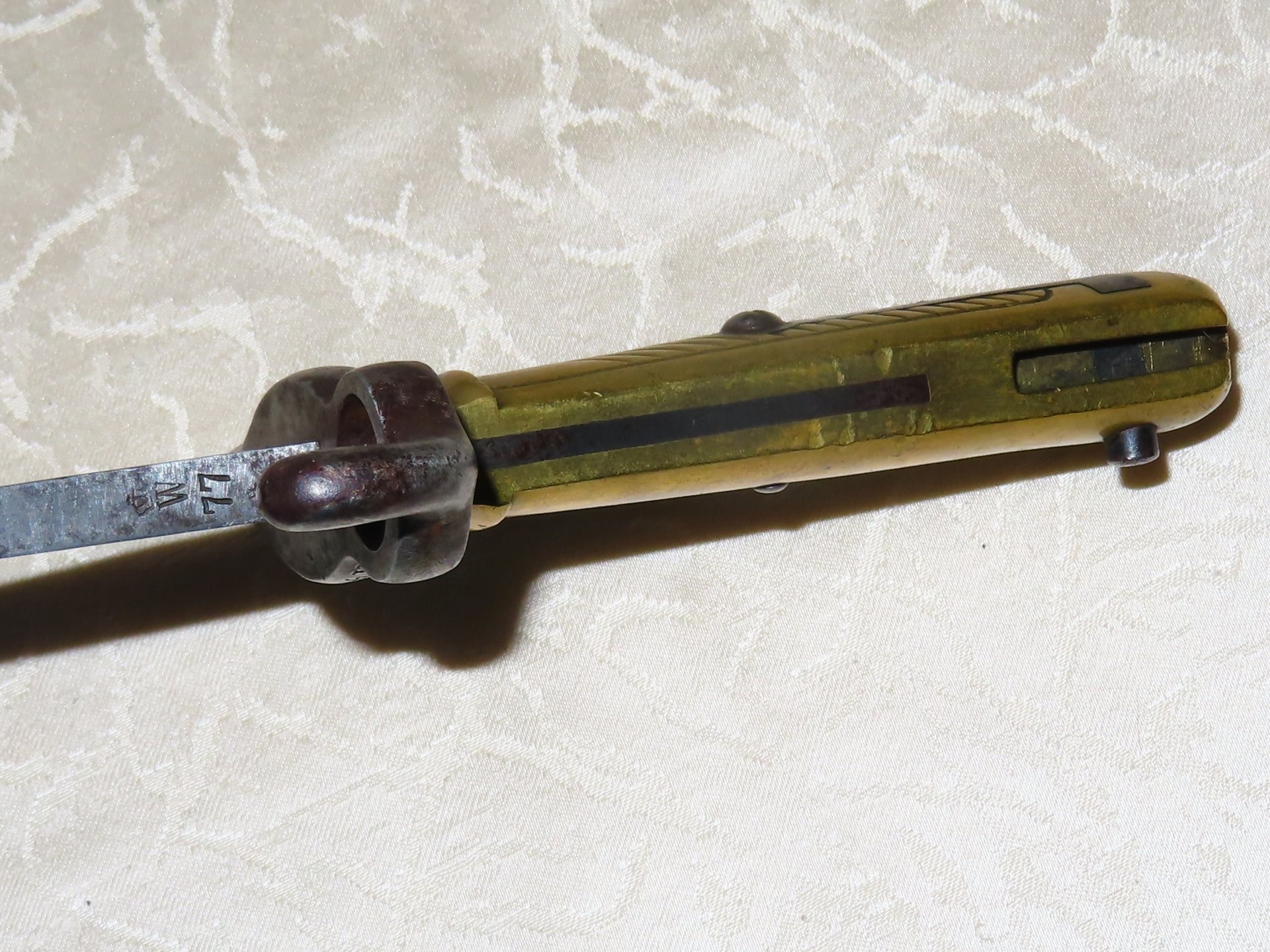 Infanterie Seitengewehr Hersteller BEBR. Simson Suhl, Regimentsstempel 114.R.E.3.51. M 1871 N20 – Bild 4