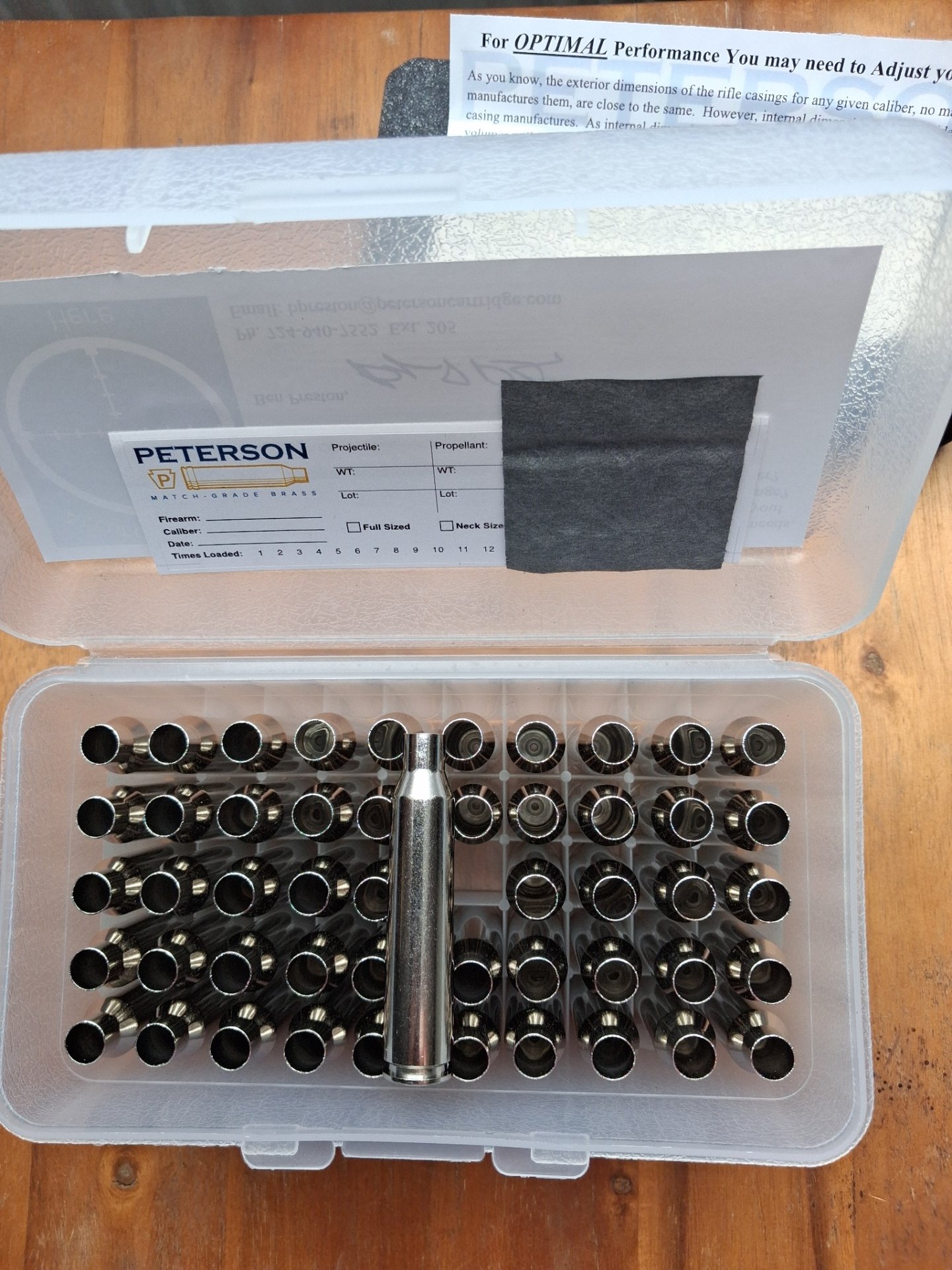 50 Hülsen 375 CheyTac Peterson Nickel Plated neu unbenutzt OVP – Bild 6