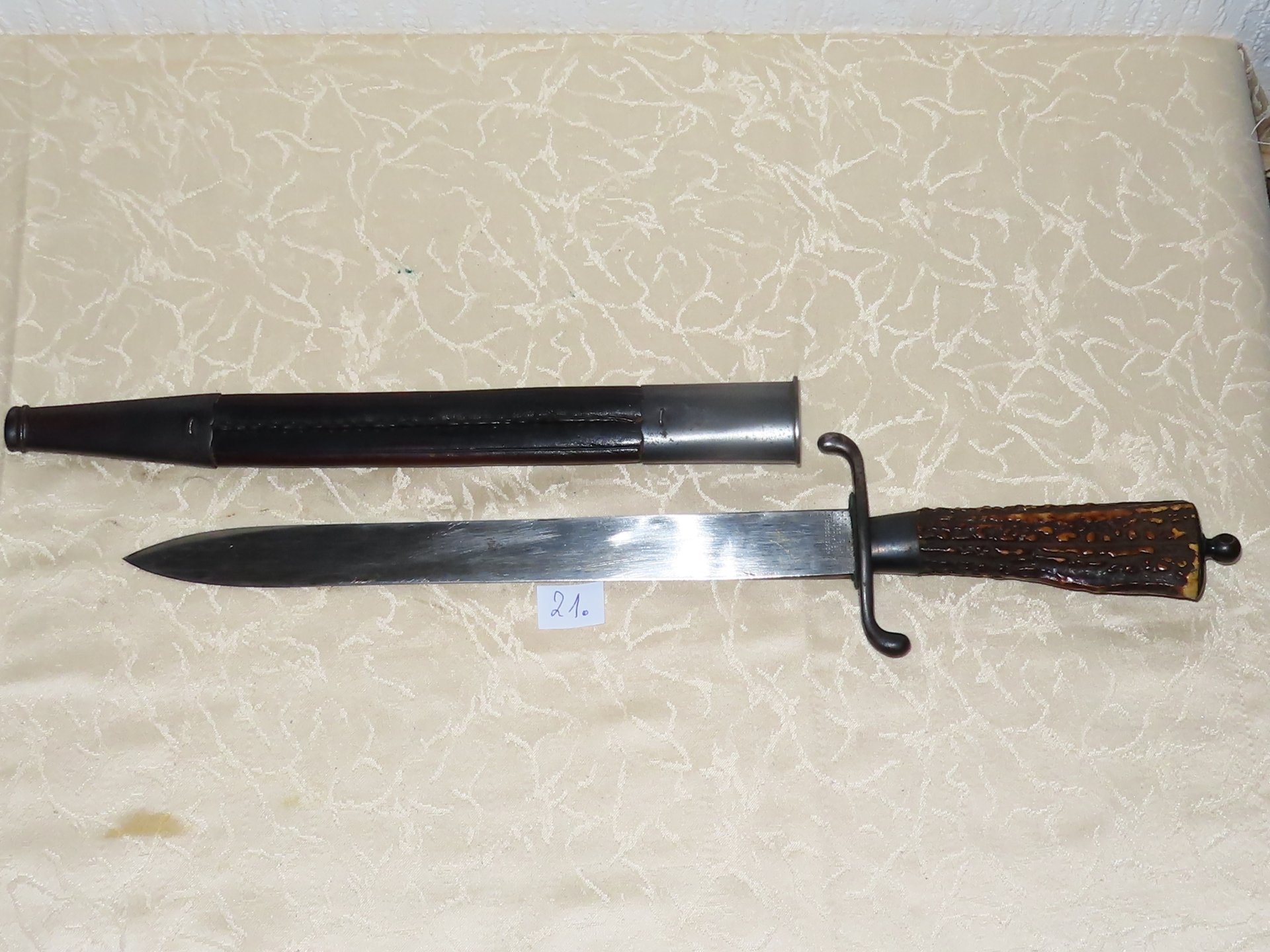 Antiker Hirschfänger Forst Hersteller Weyersberg Kirschbaum & Cie Solingen N21 – Bild 4