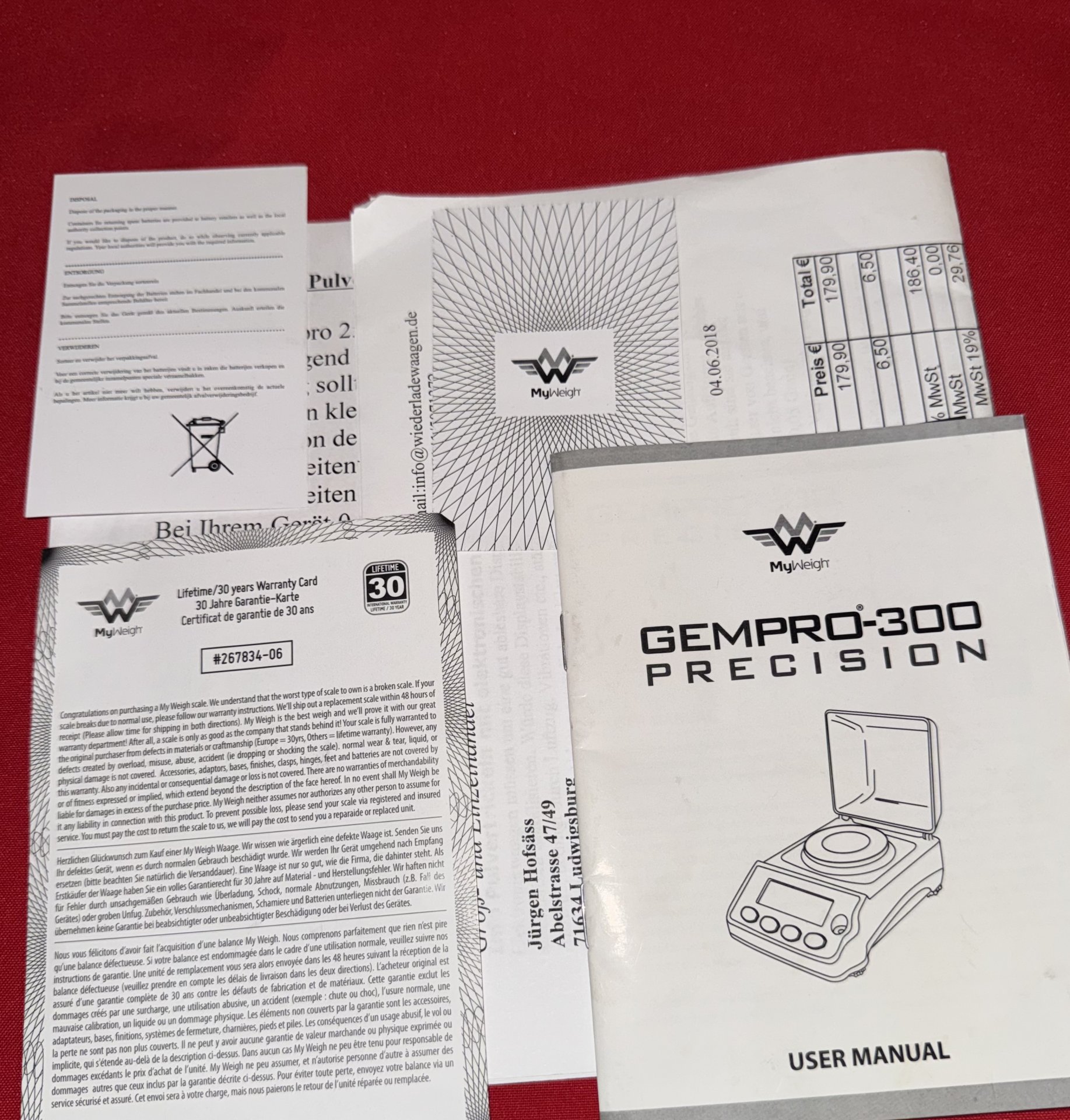 Waage GEMPRO-300 Full Set OVP – Bild 3