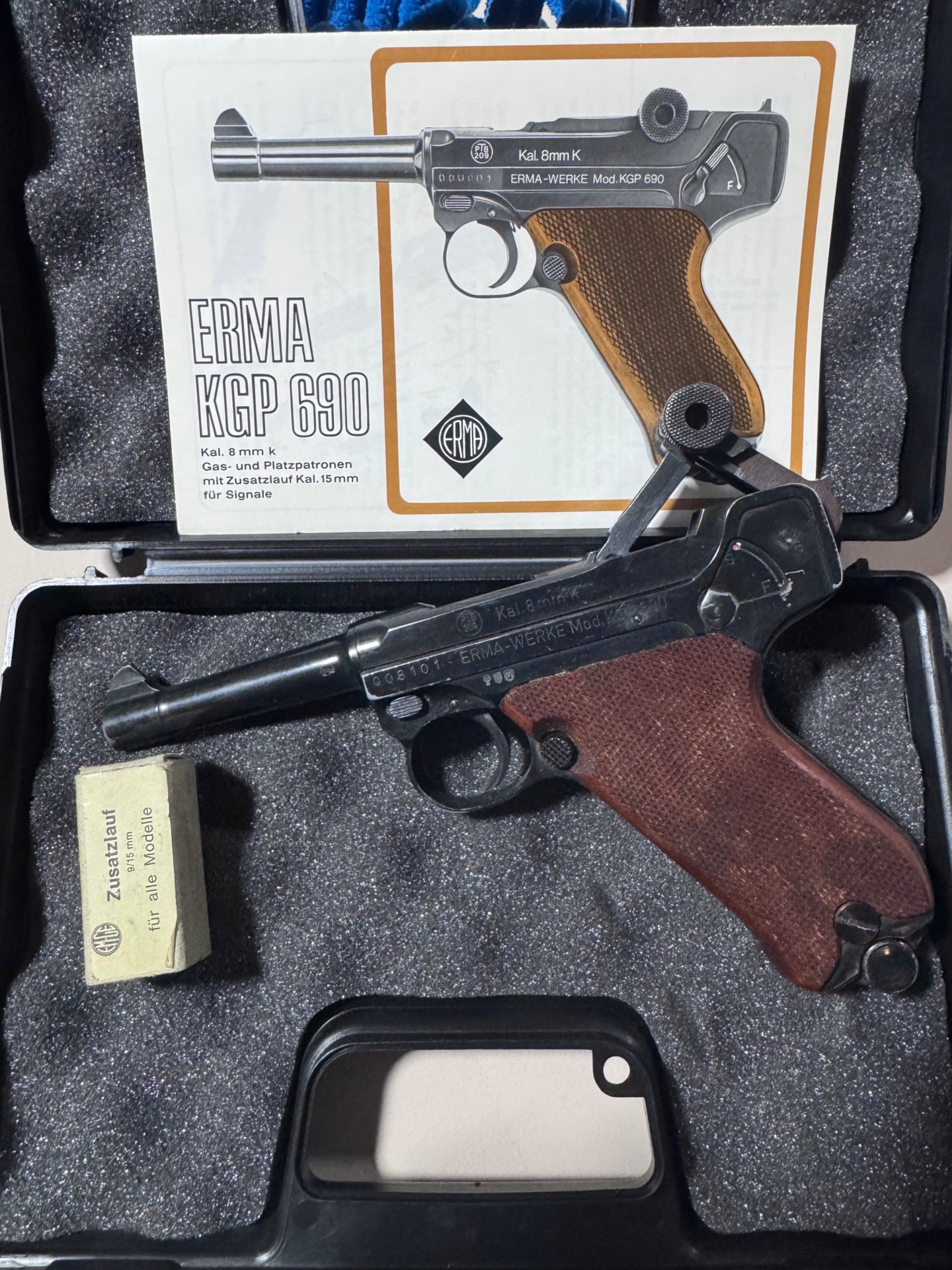 Seltene Erma KGP 690 8mm pak Gaspistole – Bild 1