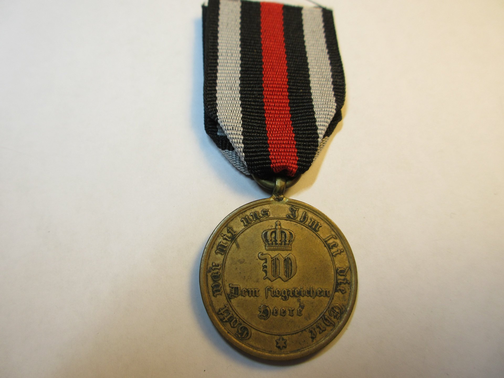 187071871 Medaille dem siegreichen Heere - Gott war mit uns ihm sei die Ehre – Bild 1