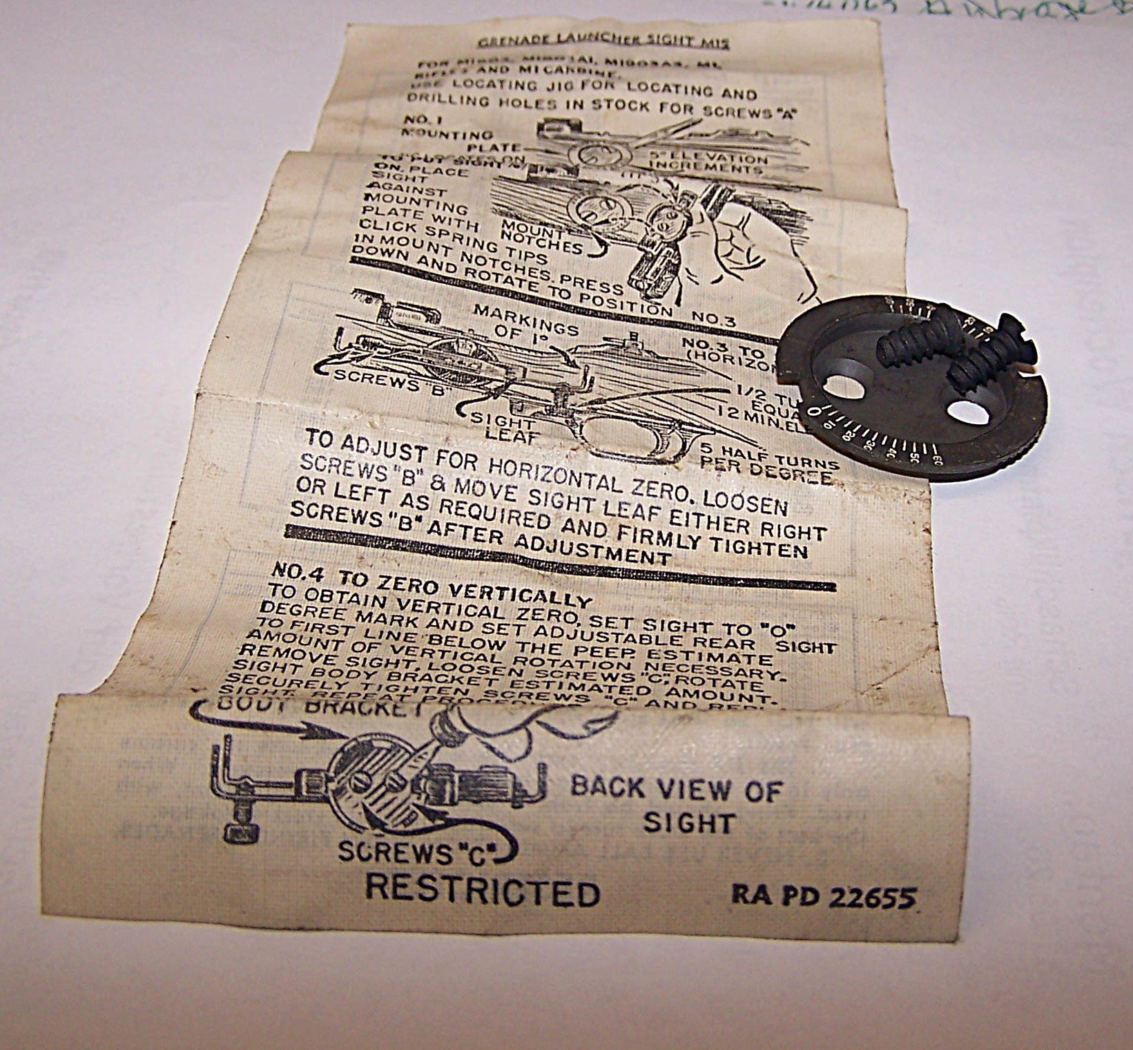 Granatvisier für Garand M1und Springfield. – Bild 2