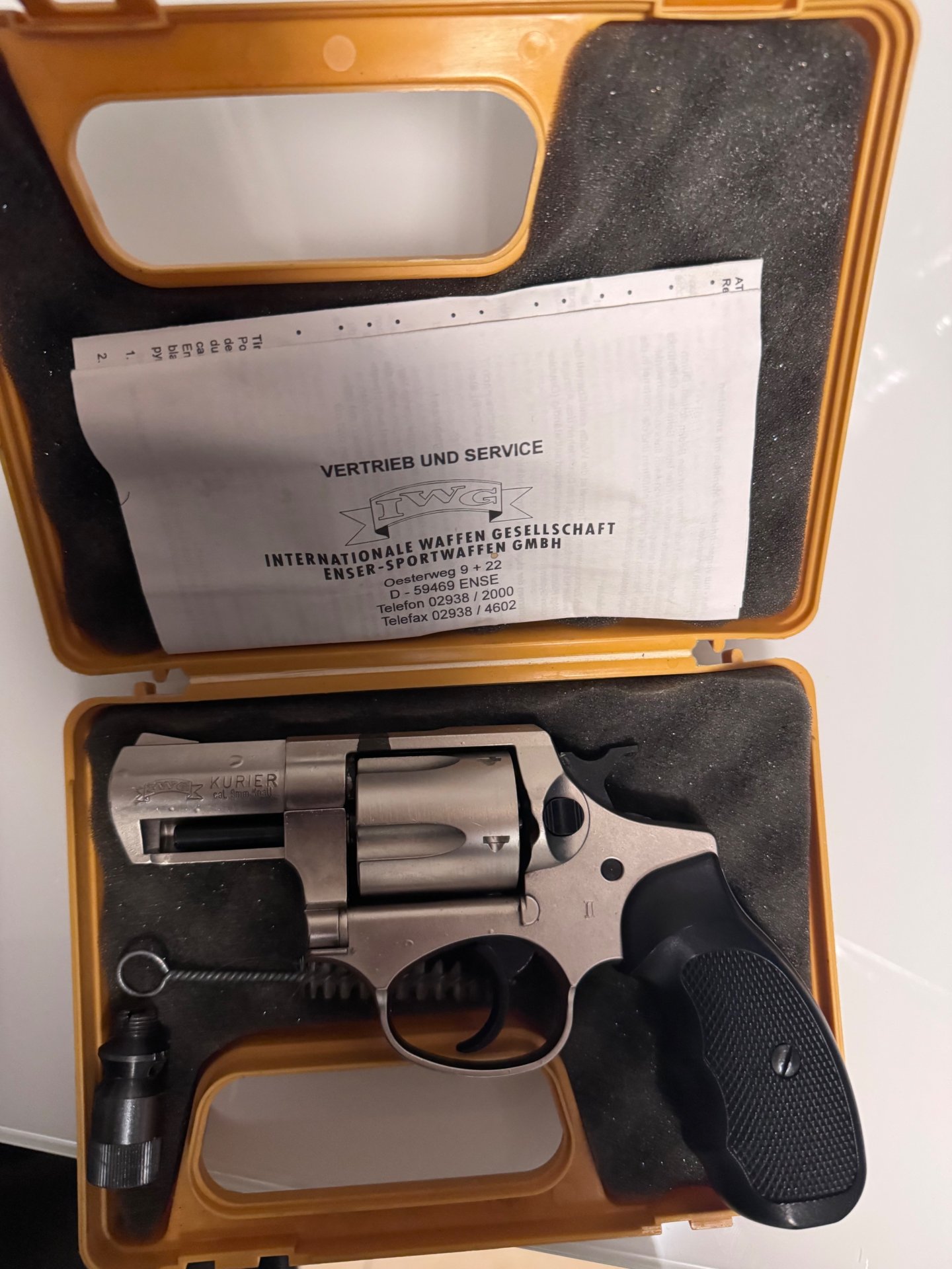 Neu IWG Mod. Kurier Nickel Schreckschuss Revolver 9 mm R.K. – Bild 1