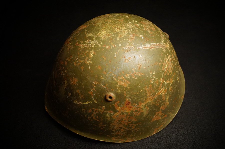 WK2 Stahlhelm Italten Model, Stempel, Tropenfarben – Bild 1
