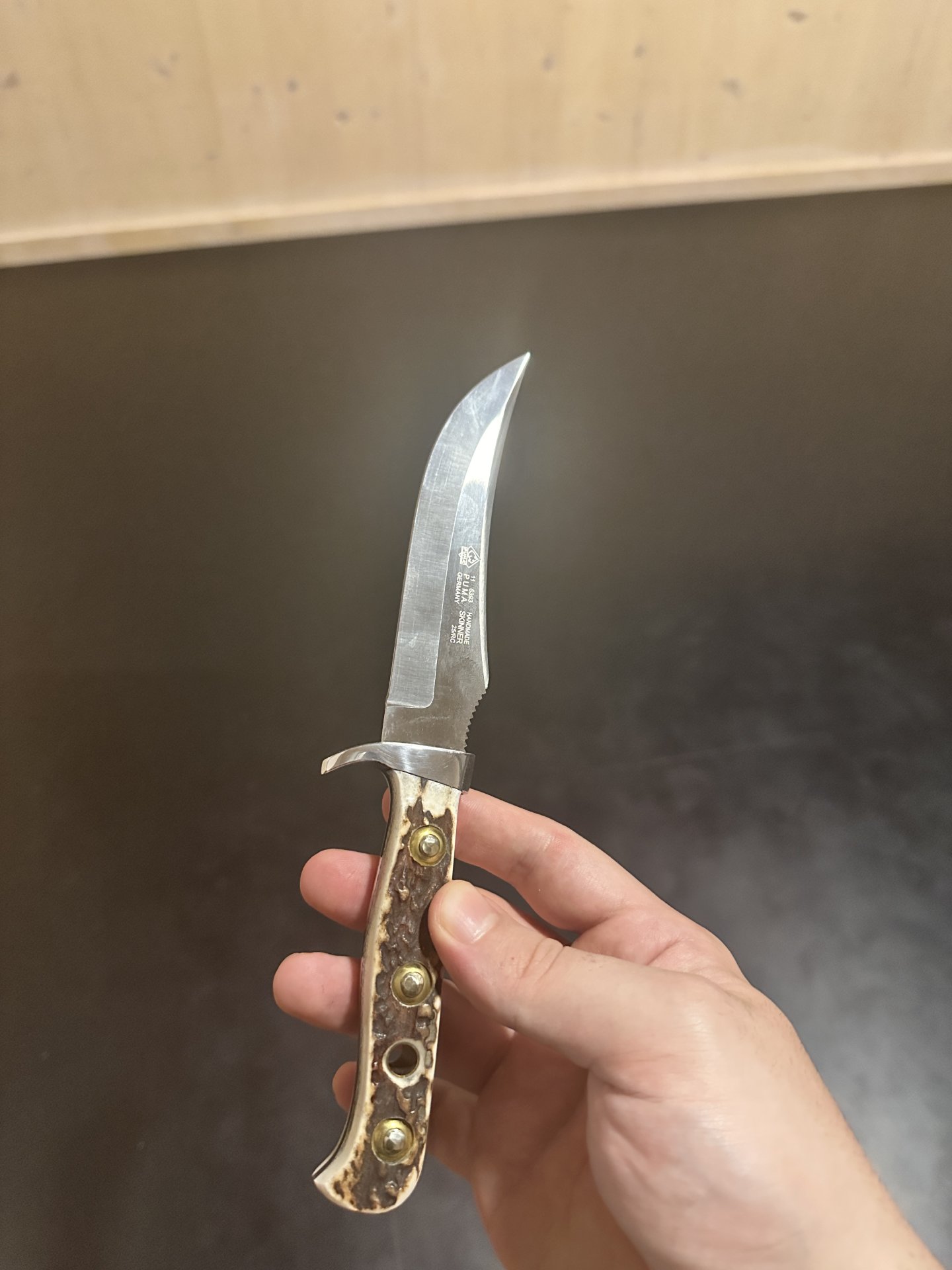 PUMA Skinner Jagdmesser Hirschhorn – Bild 2