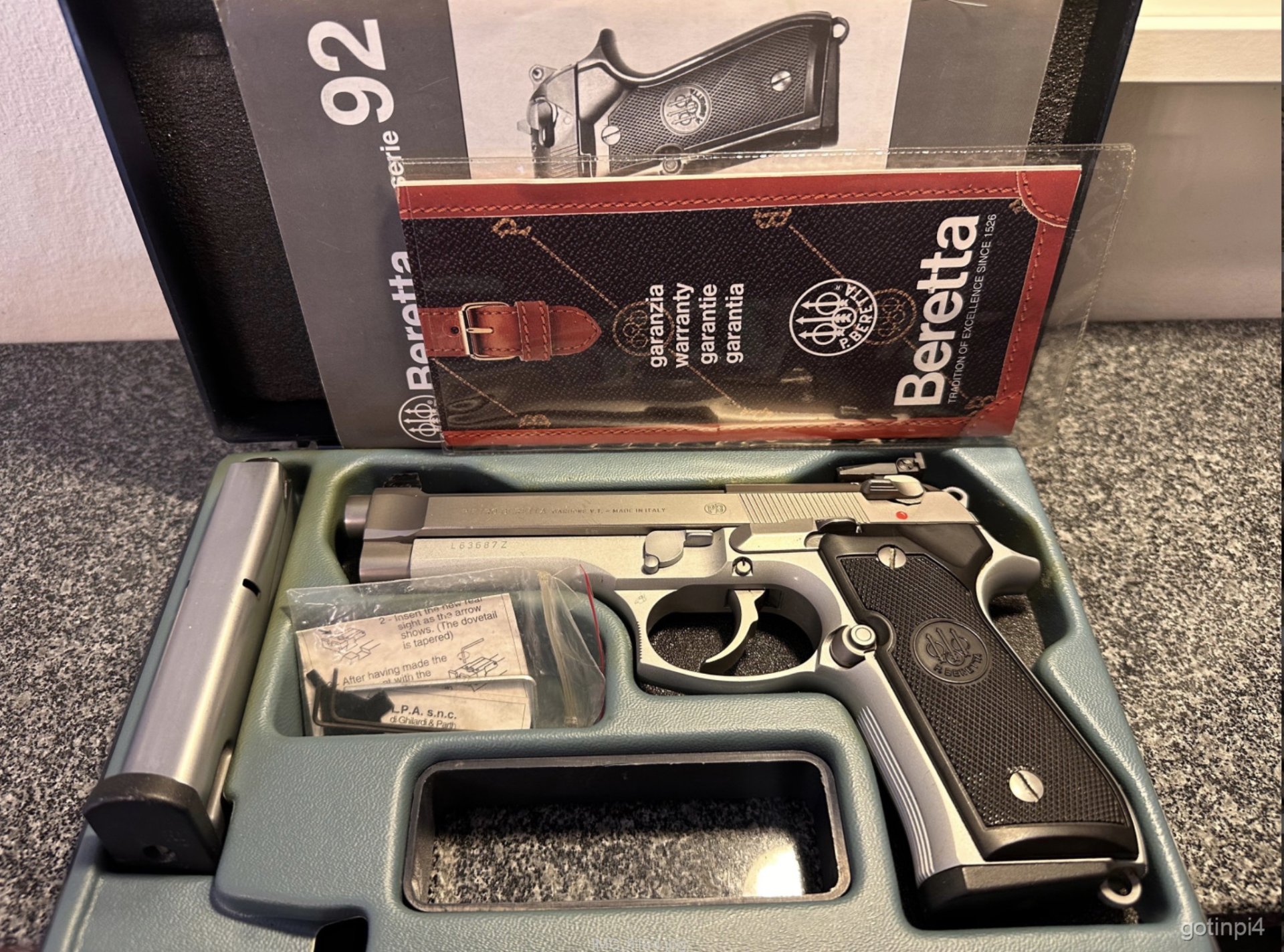 BERETTA Mod. 92 FS INOX Stainless 9x19 Luger Neuwertig Top – Bild 2