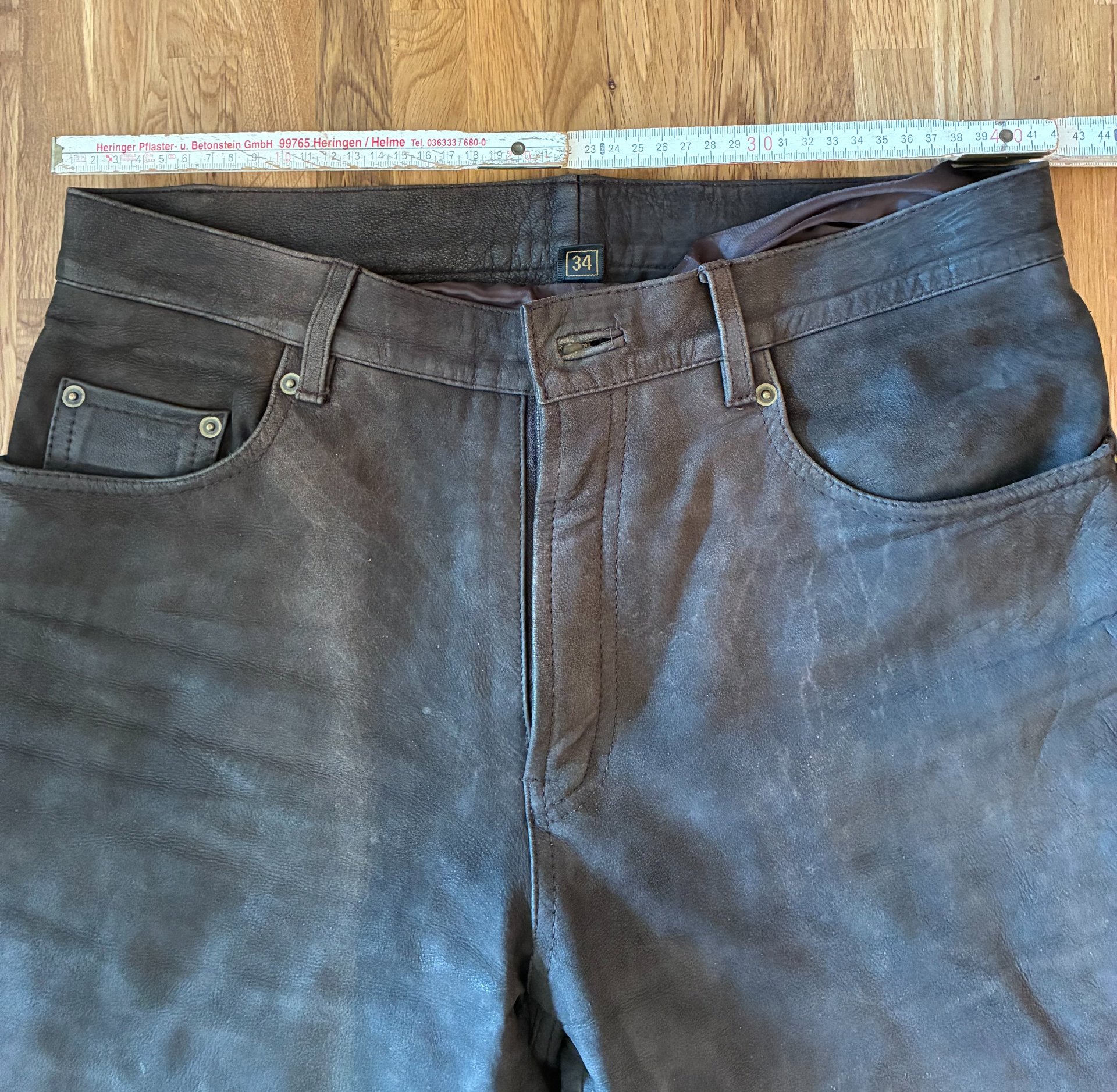 Five Pocket Lederjeans – Bild 1