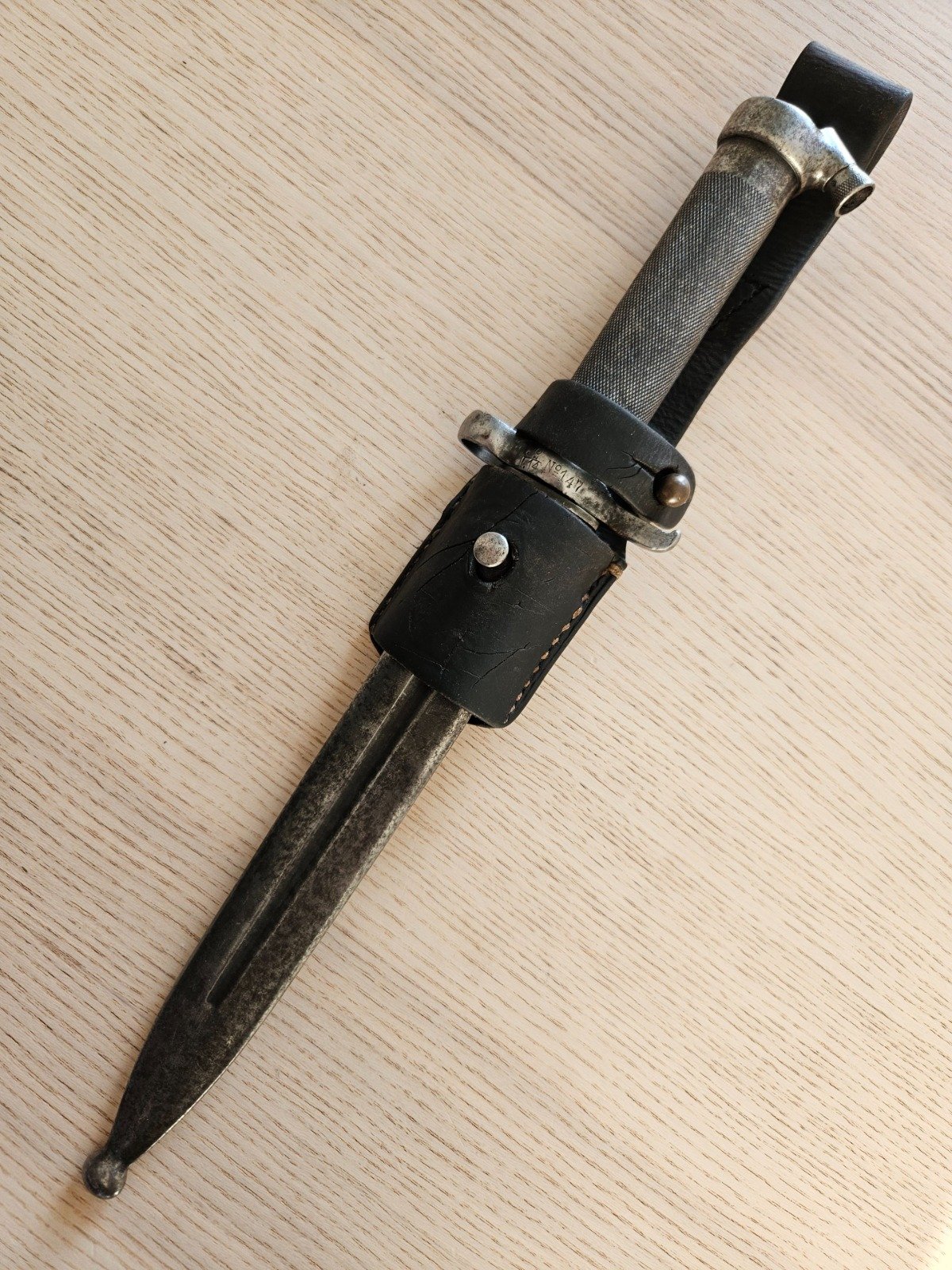 Originales Bajonett für Schwedenmauser M96 und M38 Gewehre. Inkl. Koppelschuh – Bild 3