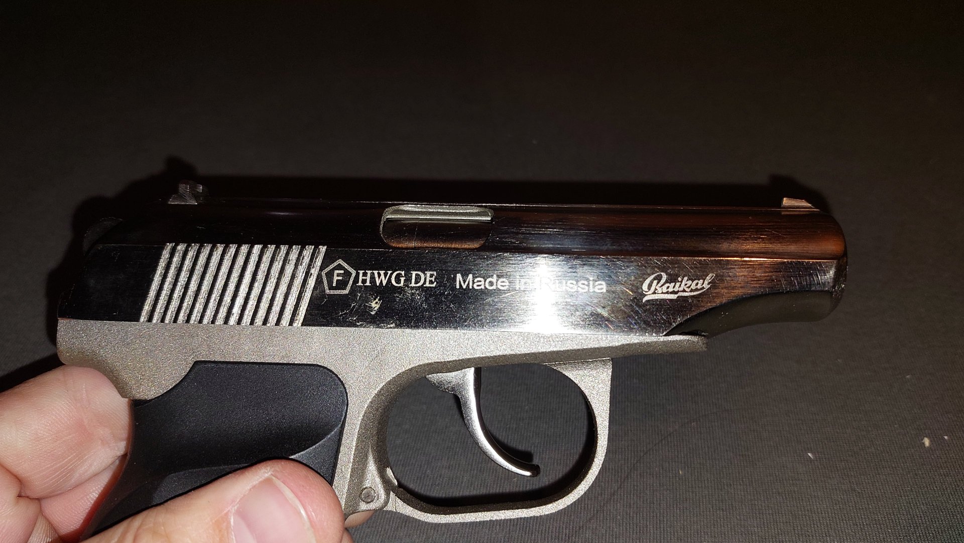 Baikal Makarov MP-654K - Vernickelt, Vollstahl + O.Koffer – Bild 3