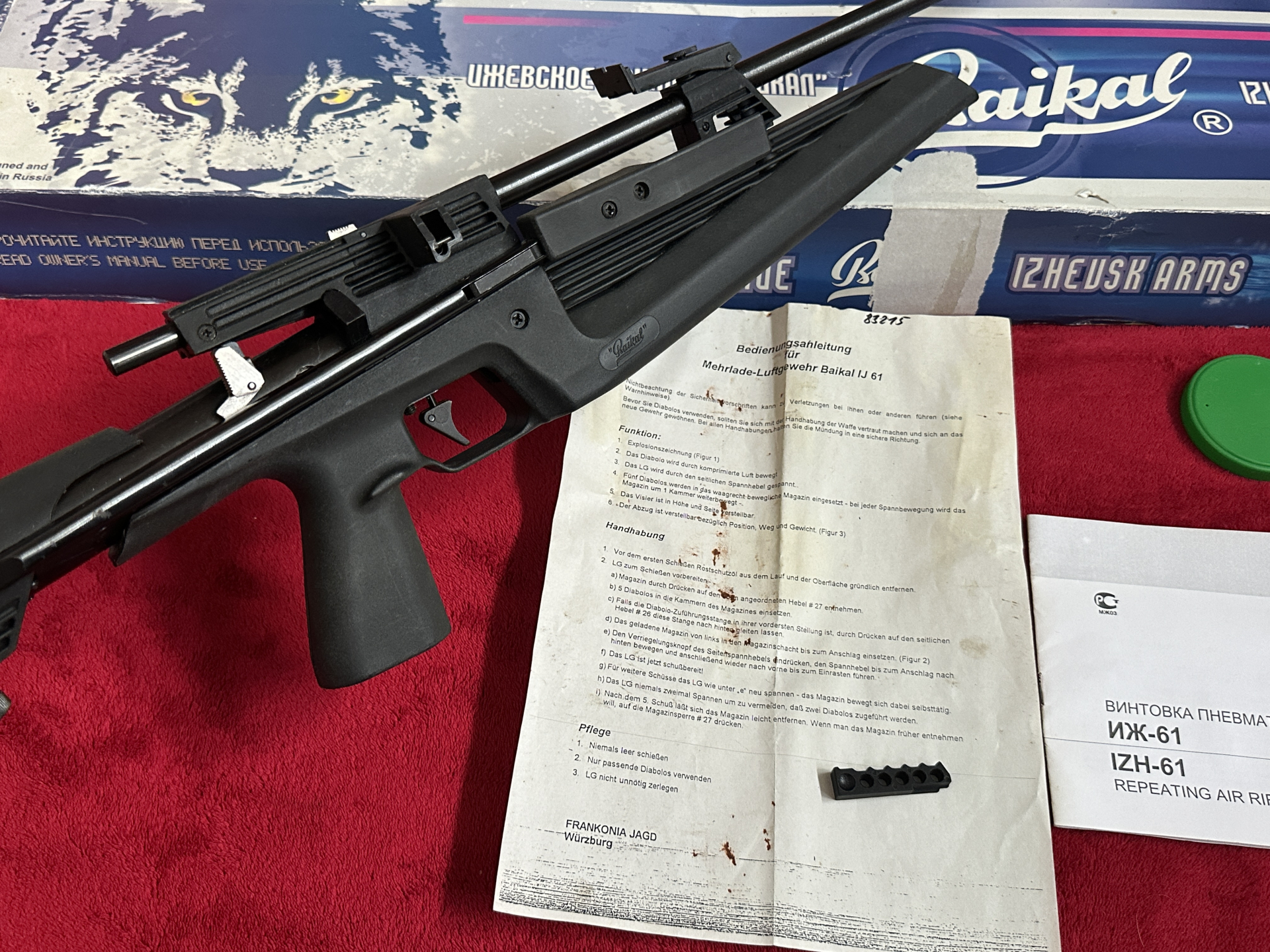 ==>Rarität aus Sammlung!Original russisches Baikal-Izmash IJ61-Cal.4.5 mm OVP wie neu aus Sammlung ! – Bild 3
