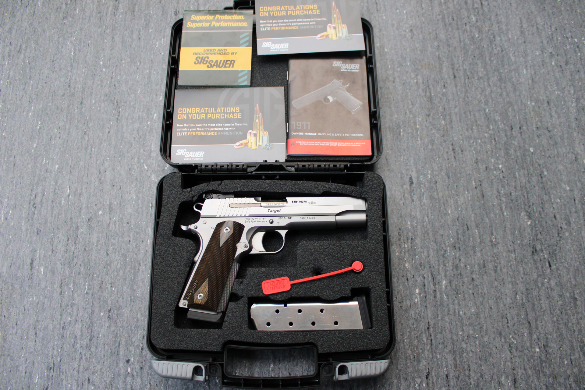 Sig Sauer M1911 Target .45 ACP Selbstladepistole Original Koffer + Zubehör! – Bild 1