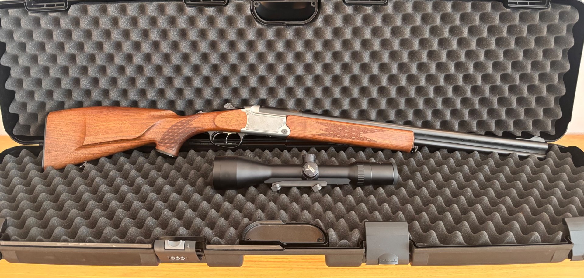 Blaser BBF 95 Bockbüchsflinte m. Linksschaft – 12/76 / .30-06 – Meopta 3-12x56 RD/MR – Bild 2