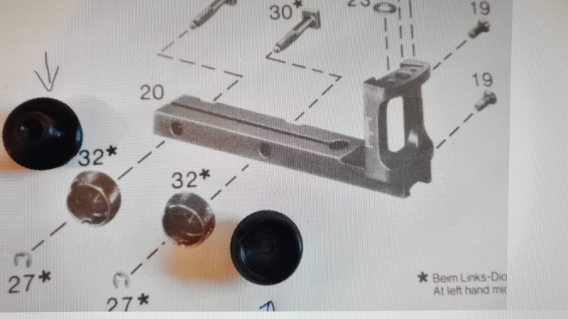 E14, 00127 ANSCHÜTZ, 6700-11 Klemmmutter für Diopter 6702, 6705, 6706, NEU – Bild 2