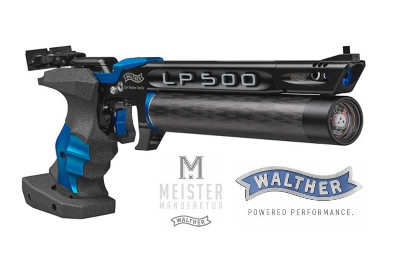PRESSLUFTPISTOLE WALTHER LP500-M EXPERT - DESIGN BLAU - MECHANISCHER ABZUG - MEISTERMANUFAKTUR – Bild 3