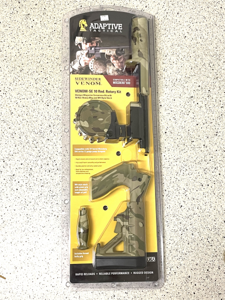 AT Venom Kit für Mossberg 590 18" Lauf, MultiCam mit 10-Schuss Trommelmagazin und Schaft – Bild 5