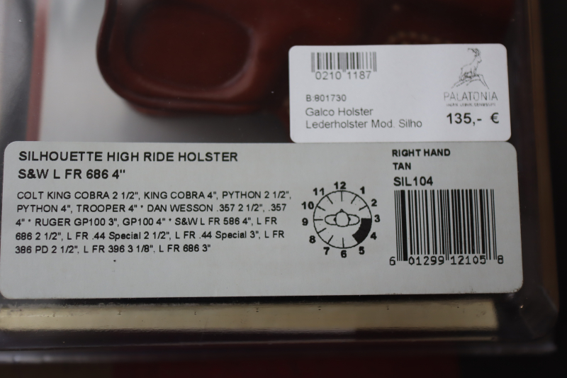Holster GALCO Mod. Silho SILHOUETTE HIGH RIDE  S&W L-FRAME 686 4" – Bild 3
