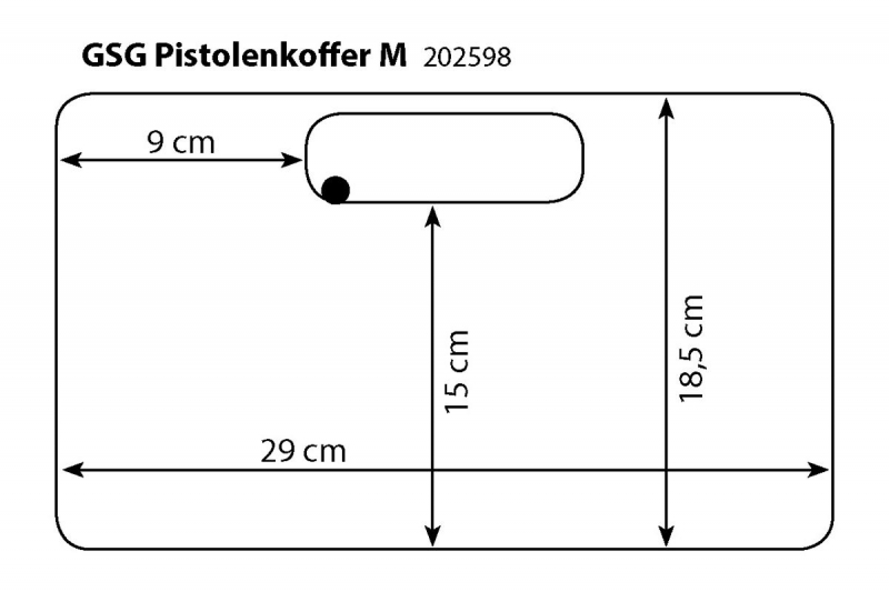 GSG Koffer Medium Schwarz – slika 2