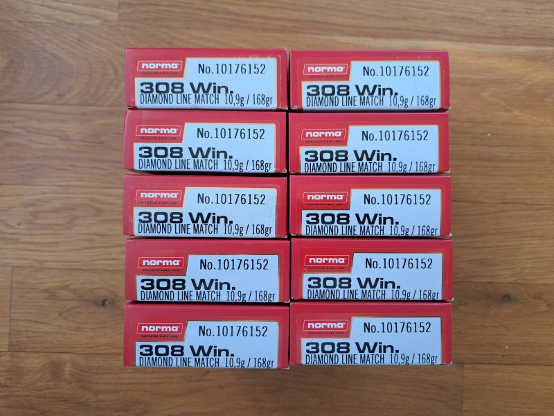 100 Schuss Norma .308 Win. Diamond Line Superior Match Grade 10,9g / 168gr VM Vollmantel TOP! – Bild 2