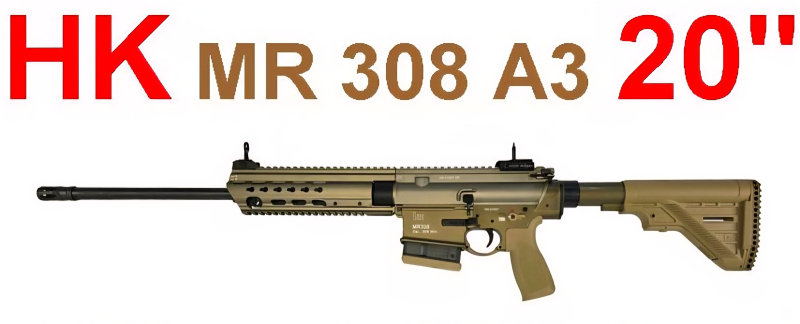 HECKLER & KOCH MR 308 A3 20"-LAUF - KURZER SLIMLINE HANDSCHUTZ - RAL 8000 - G28 - HK 417 – Bild 1