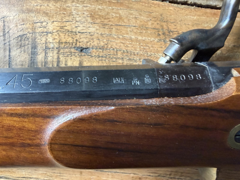Italienische Vorderladerbüchse Hawken / Plains Rifle Kal. .45 – Schwarzpulver – Bj. 1989 Investarms – billede 6