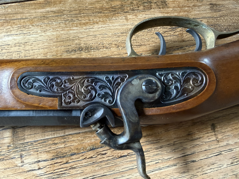 Italienische Vorderladerbüchse Hawken / Plains Rifle Kal. .45 – Schwarzpulver – Bj. 1989 Investarms – billede 3