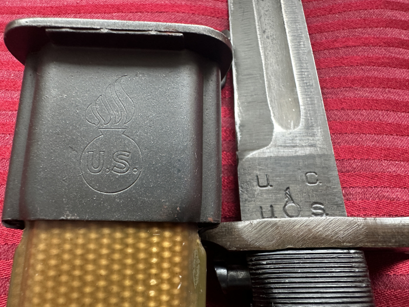 +++Sehr gut erhaltenes Orig. 2. WK. - U.S. M1 Garand Bajonett Sammlerstück komplett selten so ! – Bild 4