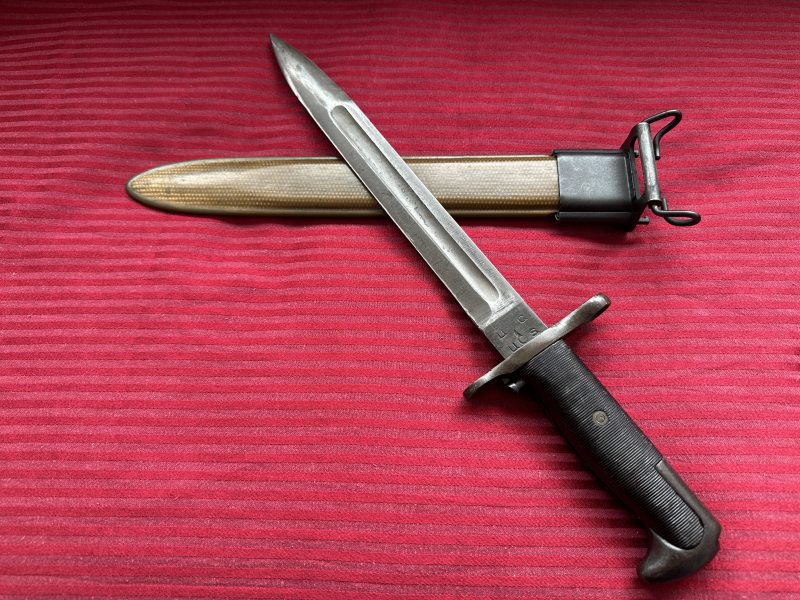 +++Sehr gut erhaltenes Orig. 2. WK. - U.S. M1 Garand Bajonett Sammlerstück komplett selten so ! – Bild 5