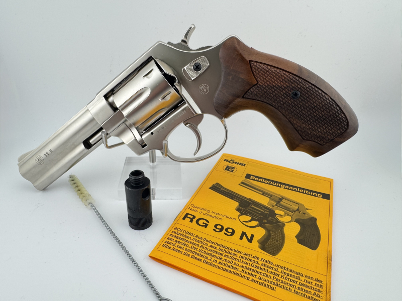 Röhm RG99 N Schreckschussrevolver vernickelt - PTB 597 - 1A Zustand – afbeelding 2
