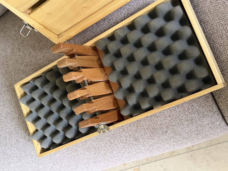 Pistolenkoffer Holz, vintage – pilt 6