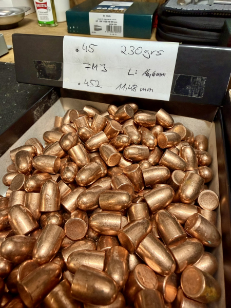 .45 ACP Auto Geschosse H&N HN Hornady XTP CamPro 185gr 230gr 200gr SWC FMJ Wiederladen – attēls 2